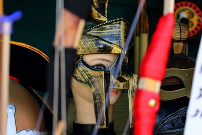 Close-up of carousel in amusement park