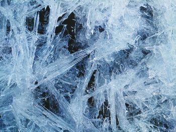 Close-up of ice crystals