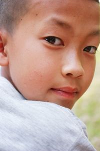 Close-up portrait of cute boy