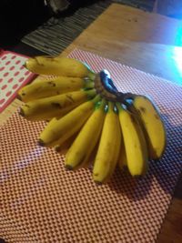 High angle view of fruits on table