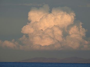 Scenic view of dramatic sky over sea