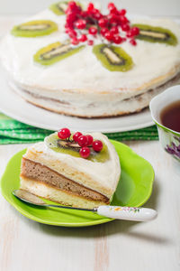 Close-up of cake on plate