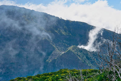 Scenic view of mountain against sky