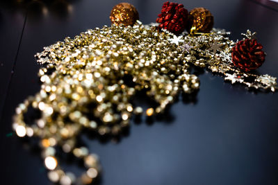 Close-up of christmas decorations