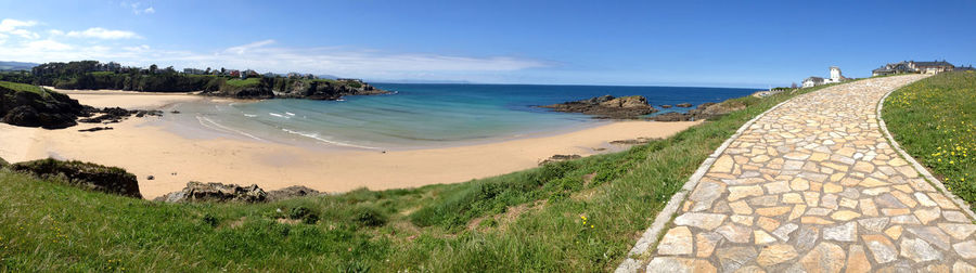 Panoramic view of beach against sky