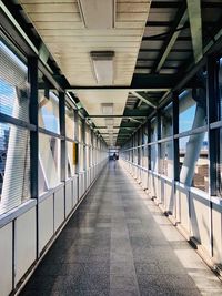 Empty corridor of building