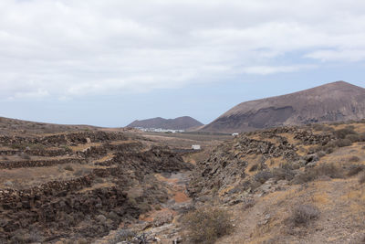 Scenic view of desert against sky