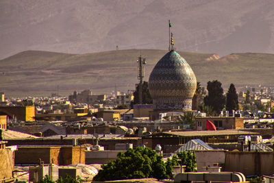 Aerial view of buildings in city