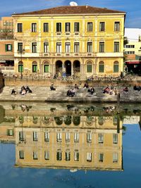 Reflection of building in lake