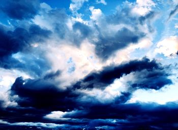 Low angle view of clouds in sky