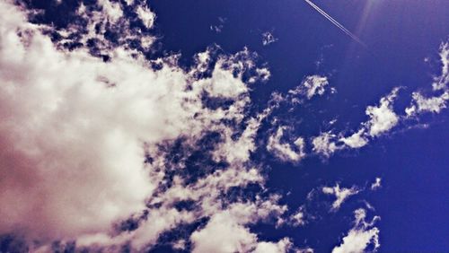 Low angle view of cloudy sky