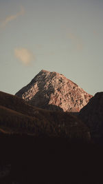 Scenic view of mountains against clear sky