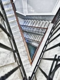 Directly below shot of staircase in building