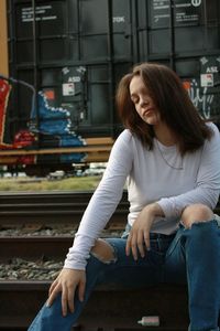 Young woman using mobile phone