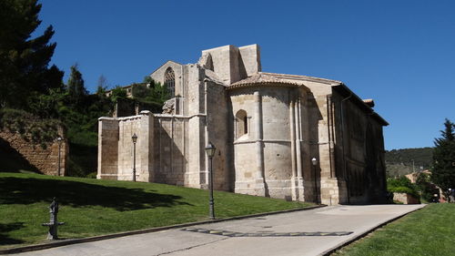 View of historic building against blue sky