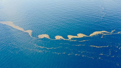 High angle view of sea shore