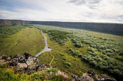 Scenic view of landscape against sky