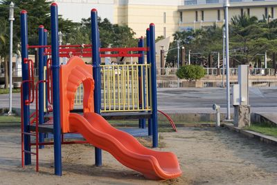 Empty slide at playground