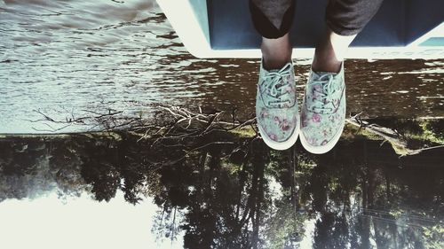 Reflection of trees in water