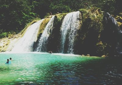 Water splashing in sea