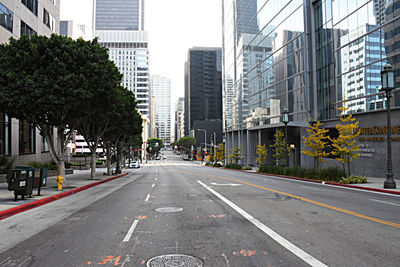 View of city street and buildings