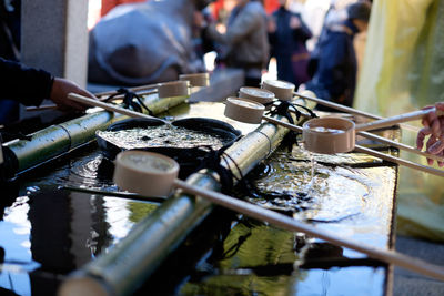 Bamboo dippers at shrine