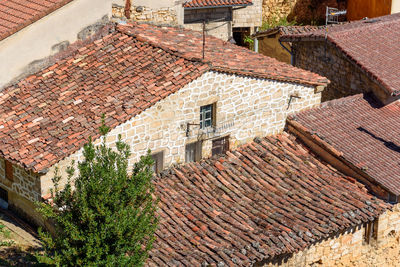 High angle view of residential building