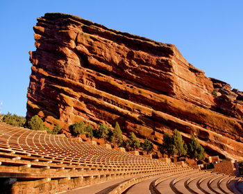 Low angle view of red rocks amphitheater in colorado 