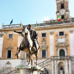 Low angle view of statue