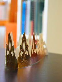 Close-up of a paper crown