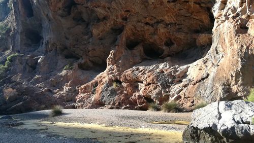 Rock formations in water