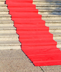 Steps of red stairs