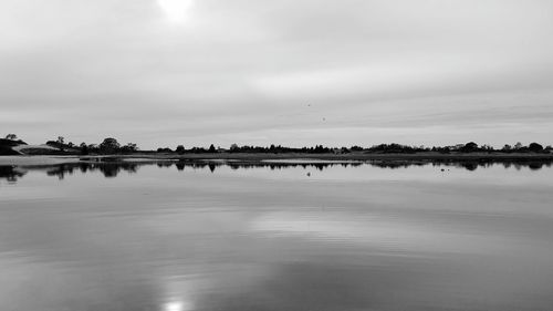 Reflection of sky on water