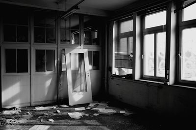 Interior of abandoned building