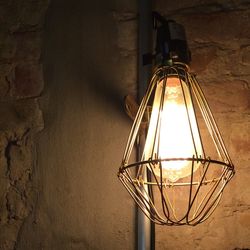 Close-up of illuminated lamp