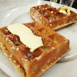 Close-up of dessert served in plate