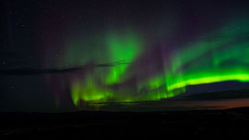 Scenic view of landscape at night