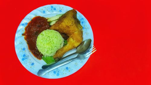 Close-up of food in plate