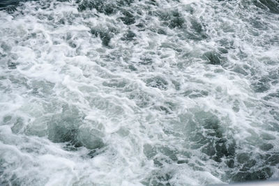 High angle view of wave in sea