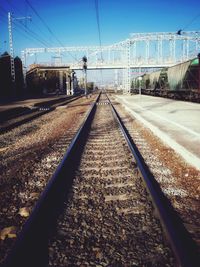 Railroad tracks against sky