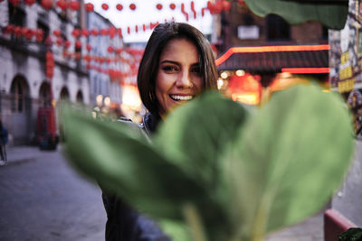 Portrait of smiling young woman