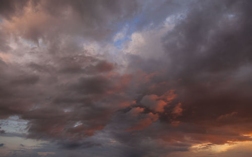 Low angle view of storm clouds in sky