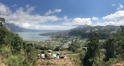 Panoramic view of townscape against sky