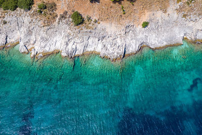 Scenic view of rocks in sea