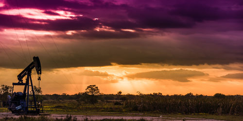 Dramatic sky over landscape