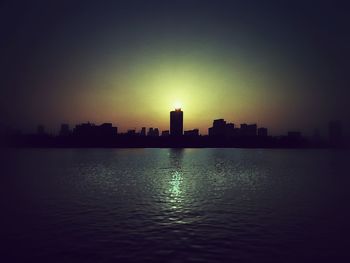 Cityscape at sunset