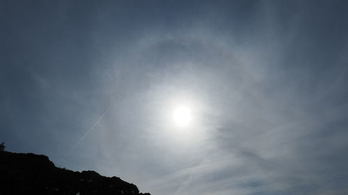 Sun shining through clouds