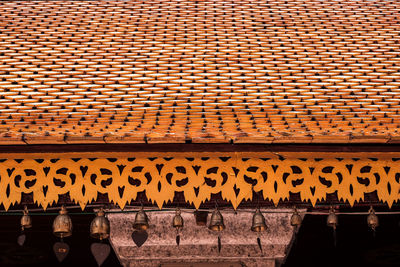 Patterned roof of temple