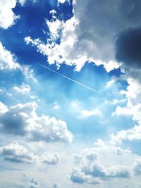 Low angle view of vapor trail in sky