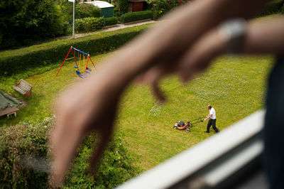 Woman in grass